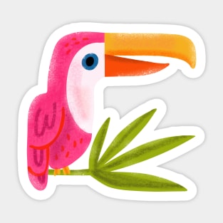 Pink Toucan Sticker